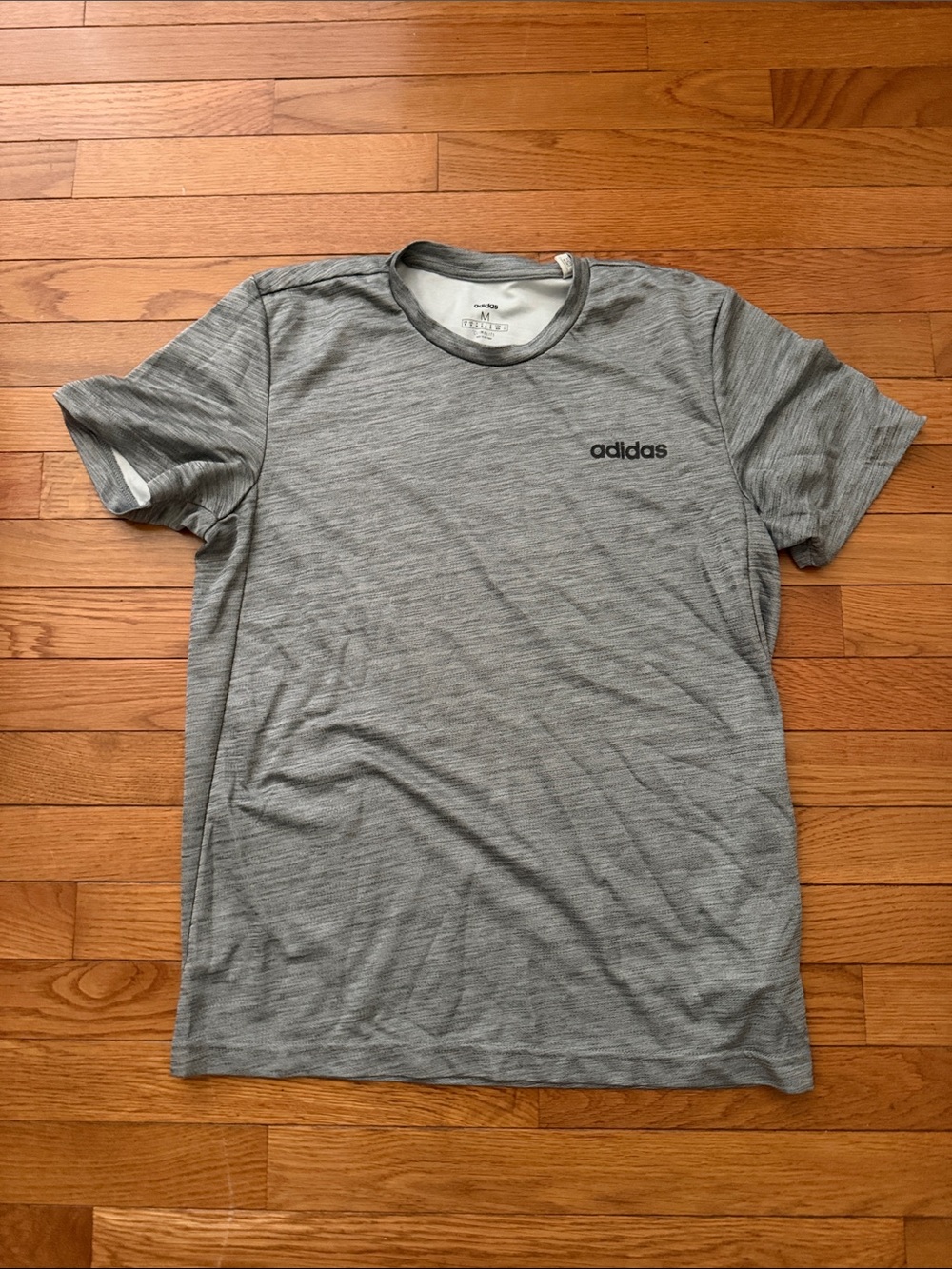 adidas Heather Grey Short Sleeve Climalite Crew Tee